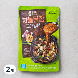 풀무원 차돌된장 찌개양념, 130g, 2개