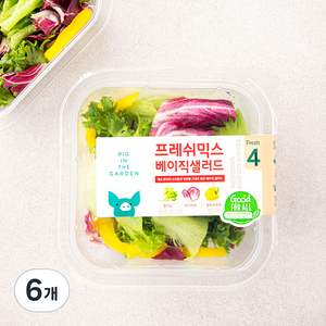 피그인더가든 프레쉬 믹스 베이직 샐러드, 70g, 6개