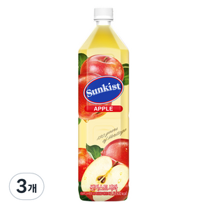 썬키스트 사과주스, 1.5L, 3개