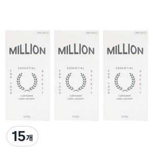 유니더스 밀리언 콘돔, 12개입, 15개