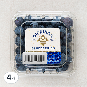 PSK 칠레산 블루베리, 125g, 4개