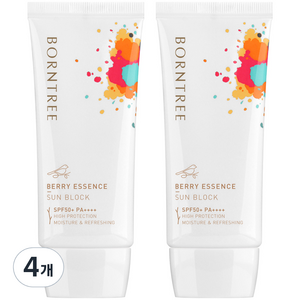 본트리 베리 에센스 선블럭 SPF50+ PA++++, 50ml, 4개