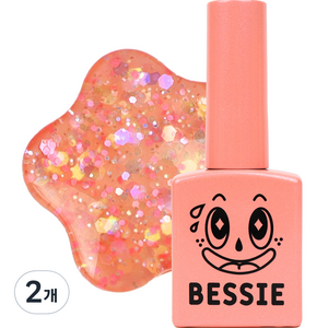 BESSIE 네온 글리터젤 네온팝 GL, GL39, 11ml, 2개