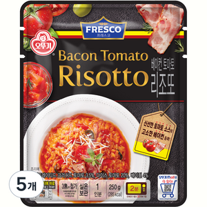 오뚜기 프레스코 베이컨토마토리조또, 5개, 250g