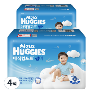 하기스 2024 매직컴포트 썸머 밴드형 기저귀 남여공용, 4단계, 248매