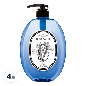 뷰카 아크네 클리어 여드름 완화 바디워시 프레시 아쿠아향, 1.05L, 4개