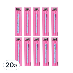 라인프렌즈 BT21 슬림볼펜 0.5mm, 망, 20개