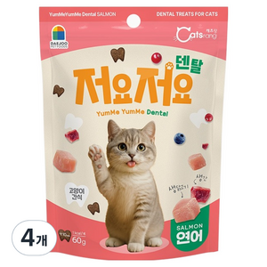 캐츠랑 고양이 저요저요 덴탈 간식, 연어, 60g, 4개