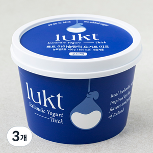 LUKT 아이슬란딕 요거트 띠크, 450g, 1개입, 3개