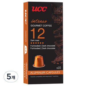 유씨씨 고메커피 인텐소 12 캡슐커피, 5g, 10개입, 5개