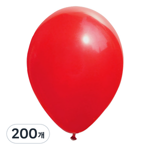 해피풍선 라운드 풍선, 일반 레드, 200개