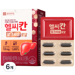 종근당건강 헬씨칸 로얄 밀크시슬, 30정, 6개