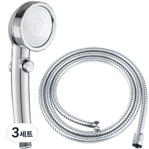 생활공식 3단 고수압 샤워기 + 샤워줄, 3세트