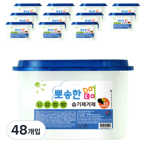 뽀송한데이 참숯 습기제거제 본품, 525ml, 48개입