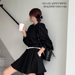 여성용 우케토 맨투맨 치마 바지 상하의 세트