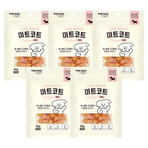 더독 강아지 미트코트 기호성 조합 스위트포테이토, 80g, 5개, 치킨맛