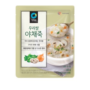 청정원 우리쌀 야채죽, 60g, 1개