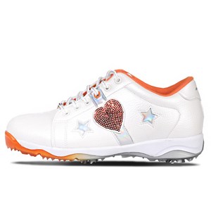 엠엔엑스15 여성용 스파이크리스 하트 스팽클 골프화