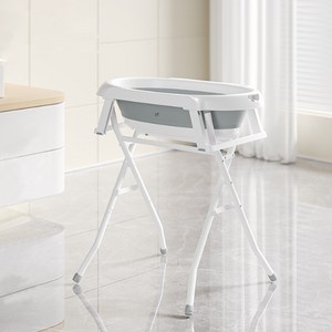 딩동펫 반려동물 논슬립 스탠드 접이식 소프트 욕조, 그레이, 1개