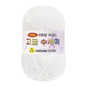 yarna 대용량 고급 수세미 100g, 101 흰색, 1개