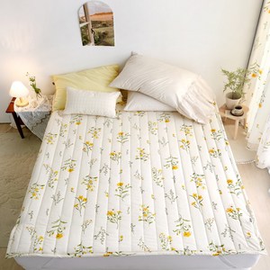 쁘리엘르 카나리아 순면 줄누비 방수패드, 아이보리