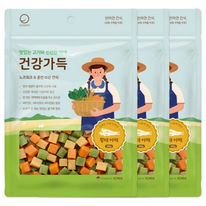 굿데이 강아지 건강가득 간식, 황태 + 야채, 300g, 3개