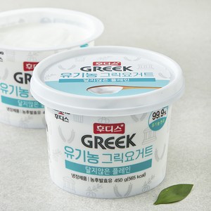 일동후디스 유기가공식품 인증 유기농 그릭요거트 달지않은 플레인, 450g, 1개입, 1개