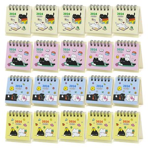 핑크풋 1000 2024년 냥냥 쪼꼬미 달력 4종 세트, 혼합색상, 5세트