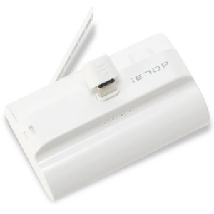 이탑 고속충전 미니 도킹 보조배터리 10000mAh C타입, HYE-W2302-10000, 화이트