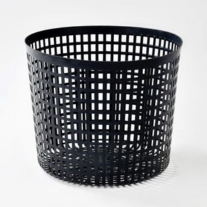 화분월드 플라스틱 묘목 뿌리 대형 대용량 화분 망포트 150p, 150개, 블랙