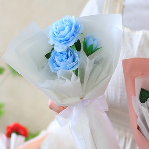 작약 조화 미니 꽃다발, 스카이, 1개