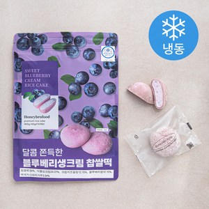 허니브로푸드 블루베리 생크림 찹쌀떡 10개입 (냉동), 400g, 1팩