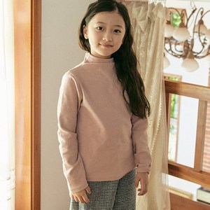 바브키즈 아동용 무지 폴라 긴팔 티셔츠