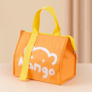 푸트로랩 곰돌이 일러스트 피크닉 백, 오렌지, 1개