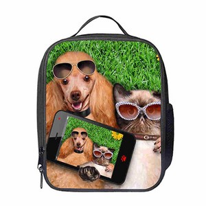 파라다이소 나의 사랑 강아지 디자인 보온 보냉 토트 크로스백 도시락 가방