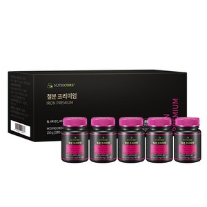 뉴트리코어 철분 프리미엄 30g, 60정, 5개