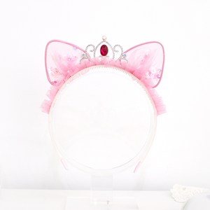 여아용 짤랑 고양이 왕관 머리띠 귀여운 헤어밴드