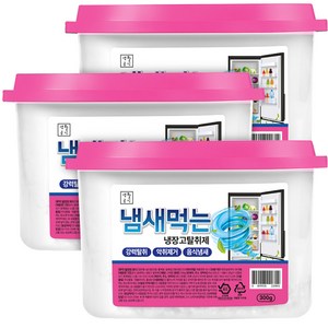 생활공식 냄새먹는 냉장고 탈취제, 300g, 3개