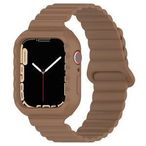 푸트로랩 스마트워치 케이스 일체형 스트랩 1 38 / 40 / 41mm, 커피