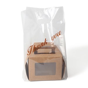 피크닉앤패키지 미니창 케익상자 10p + 땡큐 pe 비닐백 20p, 크라프트(상자), 투명(비닐백), 1세트