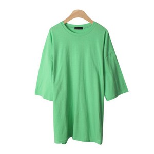 티탁 여성용 빅사이즈 무지 7부 롱티
