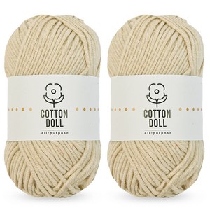니뜨 코튼돌 뜨개실 50g, 35 연베이지, 2개
