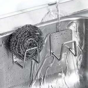 메리뽀야 다용도 무타공 스텐 수세미 거치대 걸이, 2개