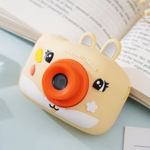 어린이사진기 고화소사진 인쇄 가능다기능 키즈카메라 (128G 용량확장 카드+어댑터+카드 리더기), 노란색