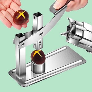 원터치 밤까는기계 밤칼 가위 견과류 탈피기 크래커, 1개