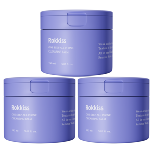 록키스 원스텝 올인원 약산성 클렌징밤, 150ml, 3개