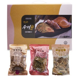 경주 수미 전병 선물세트 (땅콩420g+부채420g+생강320g), 1개, 1160g