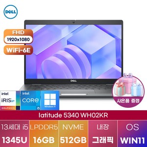 DELL 래티튜드 5340 UB02KR win11 가성비 노트북, WIN11 Pro, 16GB, 512GB