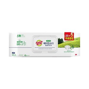3M 스카치브라이트 베이킹소다 물걸레 청소포, 30매, 1개