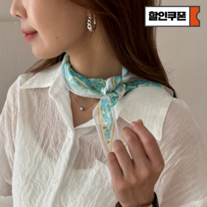 이레터치 국산 인견 마름모 여성 스카프 여름